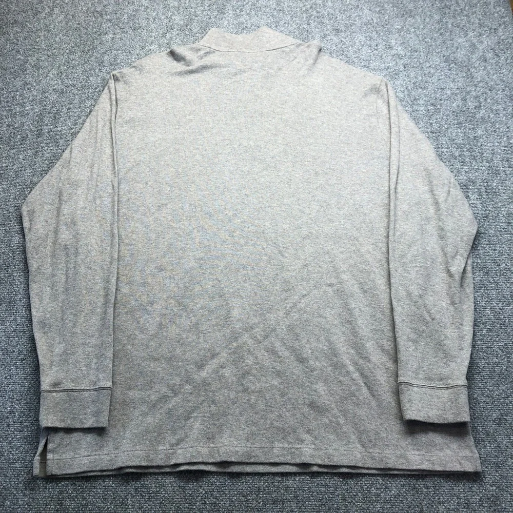 Polo Ralph Lauren Mens 2XLT Grey Quarter Zip Pullover Long Sleeve Pony Logo Top
